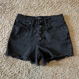 J. Crew Black High-Waisted Jean Shorts